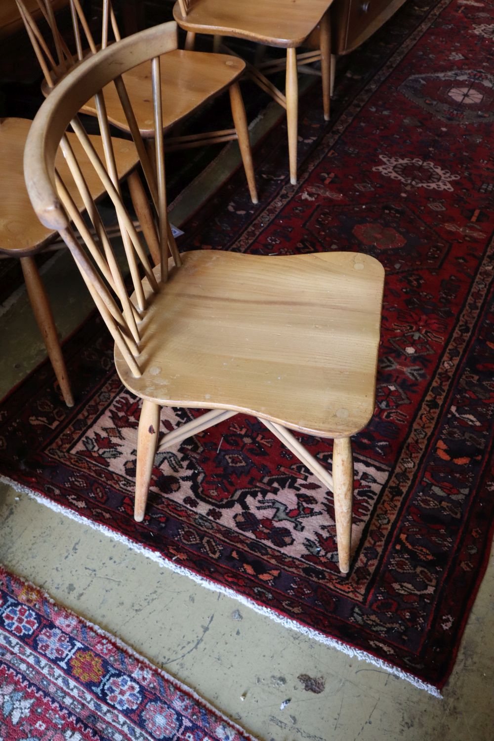 Four Ercol dining chairs